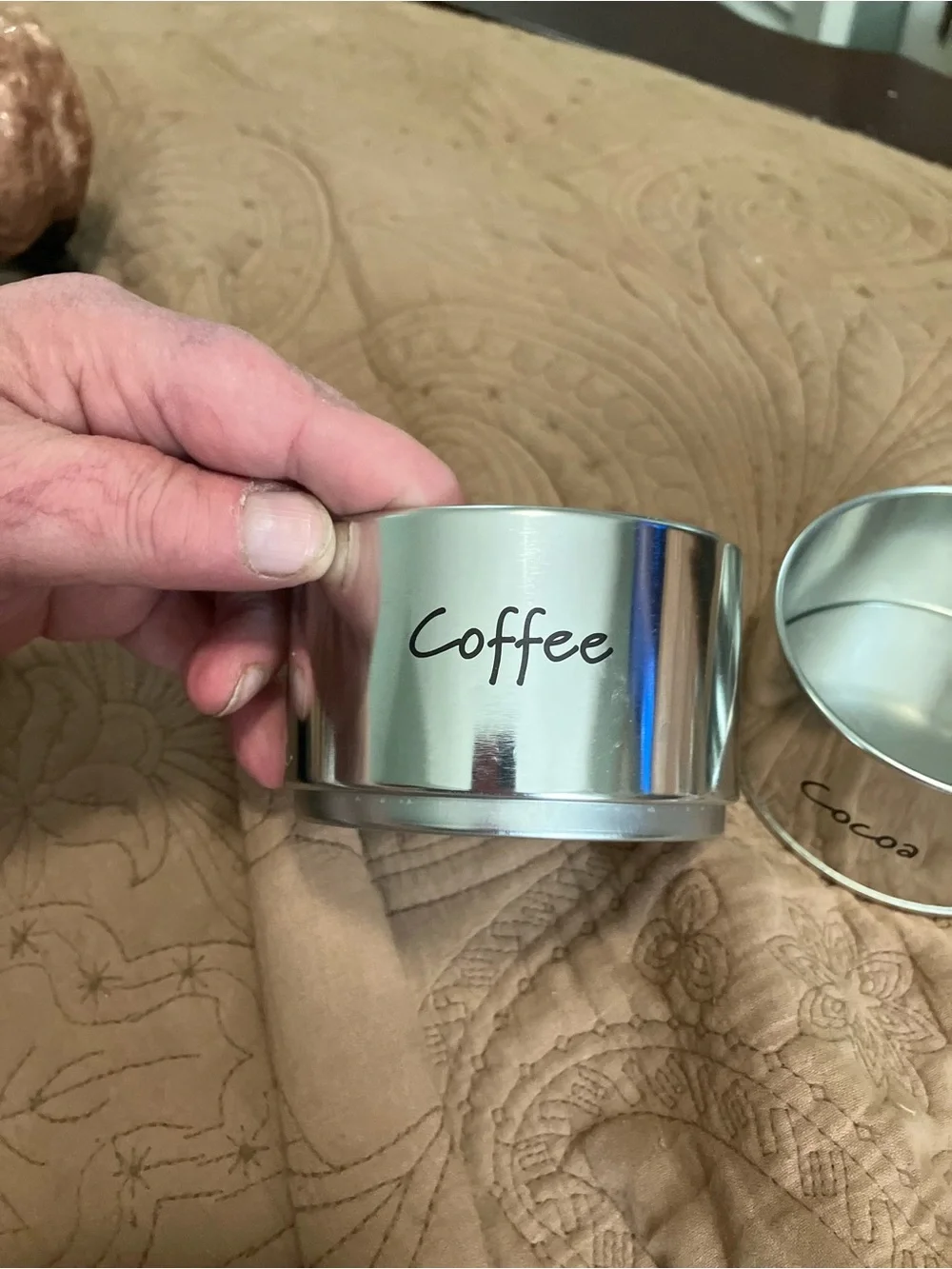 Basic Essentials Stackable Stainless Steel Tea, Coffee & Cocoa Storage Canisters